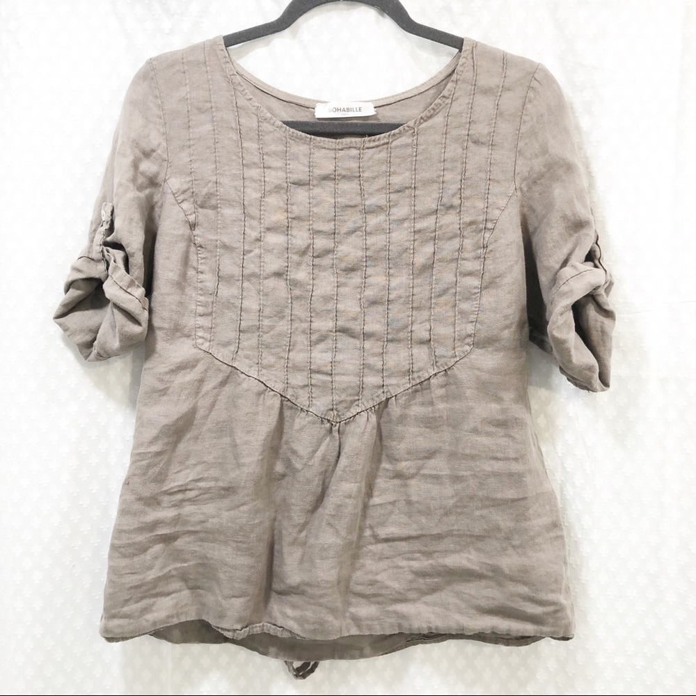 BOHABILLE PARIS • Zulily Taupe blouse SMALL